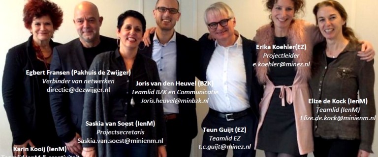Het projectteam van de Innovatie-estafette