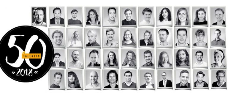 Portretten van de 50 jonge talenten van 2018 volgens het FD