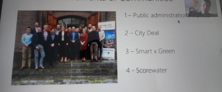 Schermafdruk van Future City webinar op 26 maart 2020