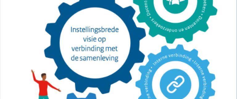 Omslag van de brochure Instellingsbrede visie op verbinding met de samenleving
