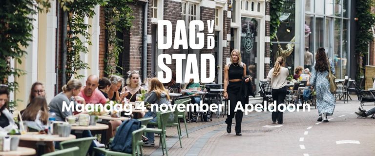 Logo Dag van de Stad Apeldoorn met daarop de datum van het congres, maandag 4 november 2024